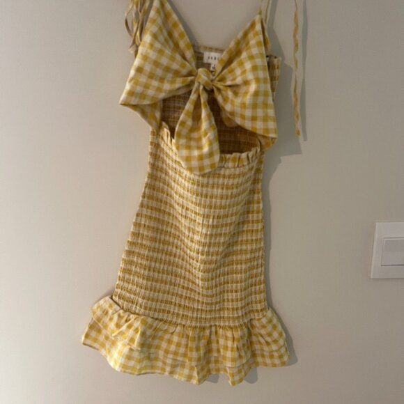 Mable yellow gingham plaid dress size small - Picture 6 of 14